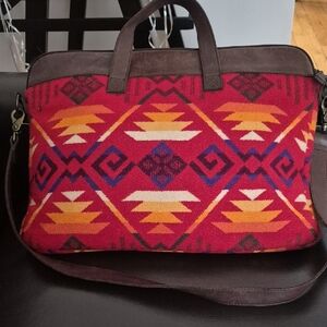 Pendleton Red and Orange Geometric Laptop Bag